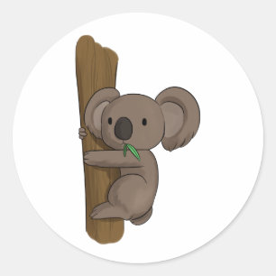Adesivo Urso de Koala bonito dos desenhos animados na