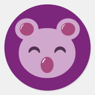 Adesivo Urso de Koala roxo bonito