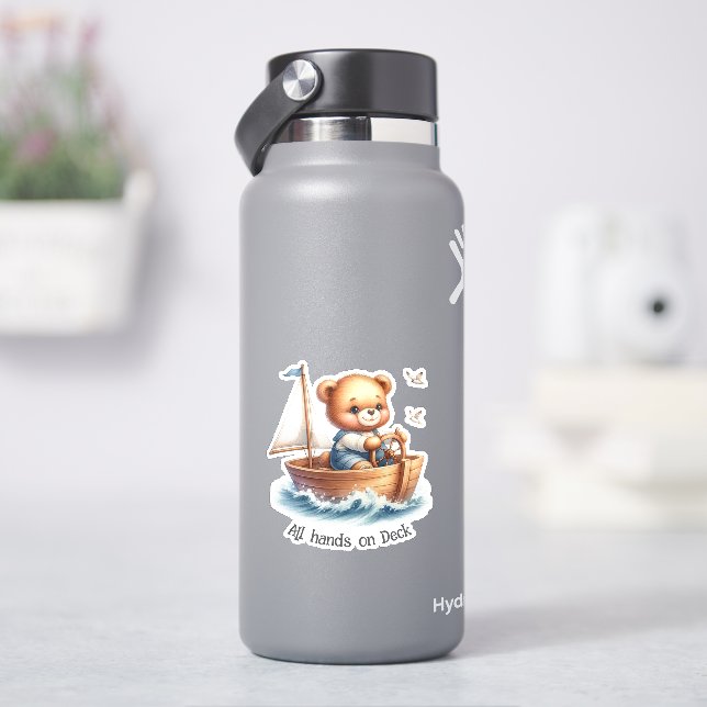 Adesivo Urso de Marinheiro Teddy (HidroFlask)