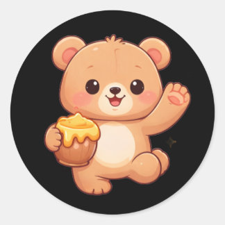 Adesivo Urso de Mel Fofo