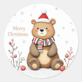 Adesivo Urso de Natal