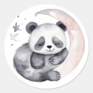 Adesivo Urso de Panda da Lua de Água Sonolento
