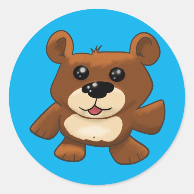 Adesivo Urso de pelúcia azul (Frente)