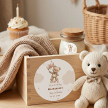 Urso de pelúcia Beary First Balloon Boy 1º Anivers
