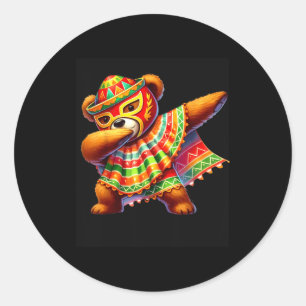Adesivo Urso de pelúcia Dabbing Lucha Libre Cinco De Mayo