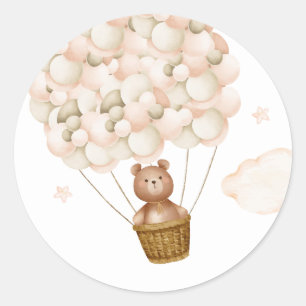 Adesivo Urso de pelúcia favor para chá de bebê
