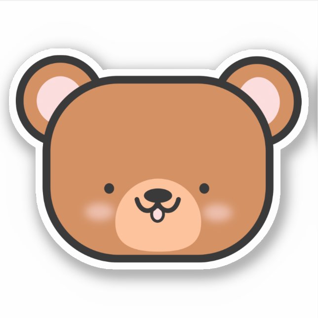 Adesivo Urso de pelúcia fofo (Frente)