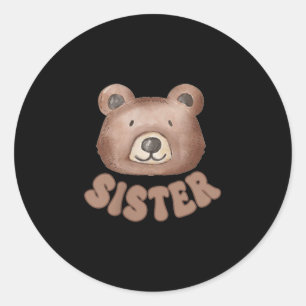 Adesivo Urso de pelúcia irmã aniversário de 1 ano menino m