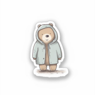 Adesivo Urso de Pequena Cana-d'Água