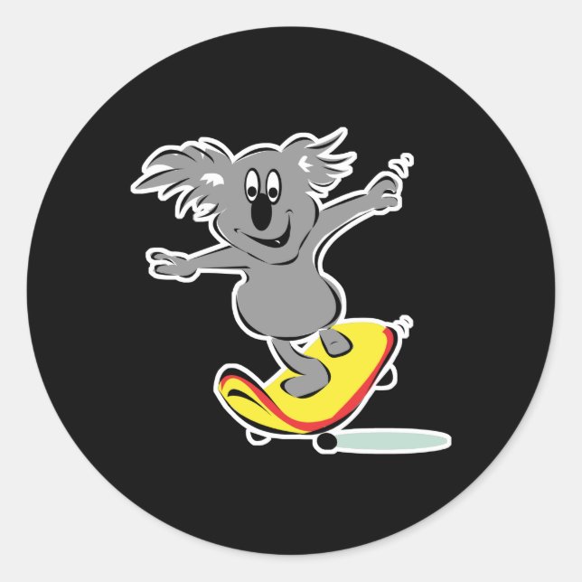 Adesivo urso de skate engraçado (Frente)
