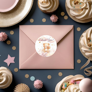 Adesivo Urso De Teddy Adorável - Obrigado, Sticker