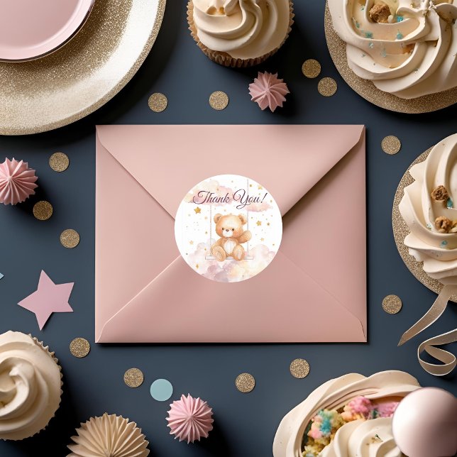 Adesivo Urso De Teddy Adorável - Obrigado, Sticker (Criador carregado)