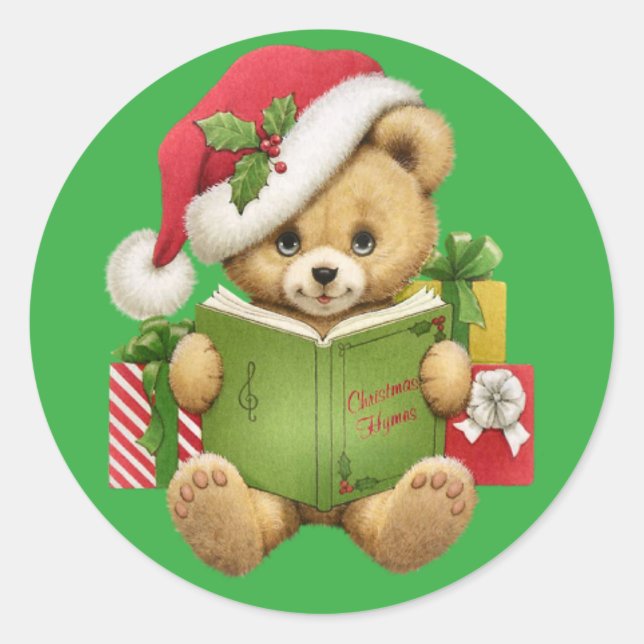 Adesivo Urso de Teddy de Natal (Frente)
