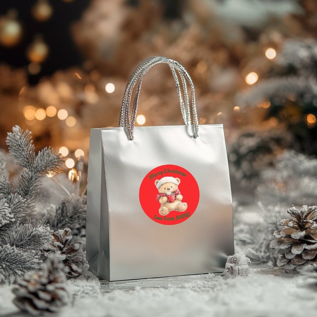 Adesivo Urso de Teddy de Natal (Criador carregado)