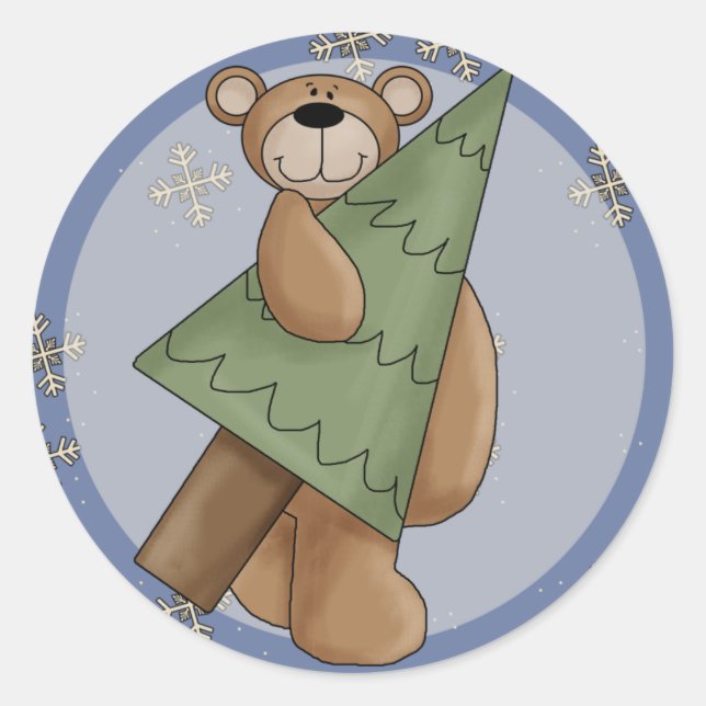 Adesivo Urso de Teddy de Natal (Frente)