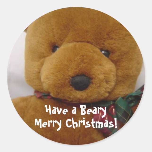 Adesivo Urso de Teddy de Natal (Frente)