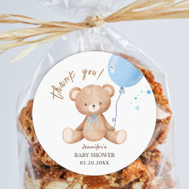 Adesivo Urso de Teddy do Balão Azul | CHÁ DE FRALDAS