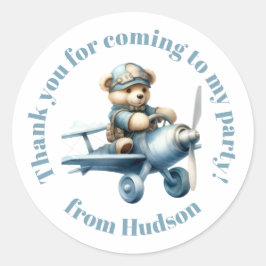 Adesivo Urso de Teddy em um Pau Planeta