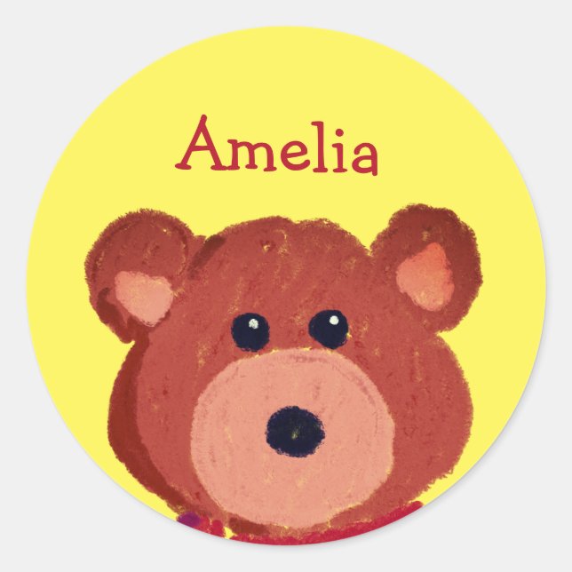 Adesivo Urso de Teddy Personalizado (Frente)