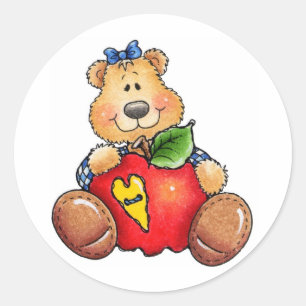 Adesivo Urso de ursinho com Apple