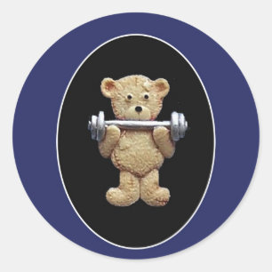 Adesivo Urso de ursinho do halterofilismo