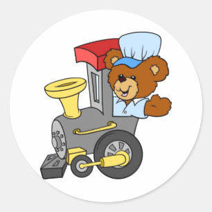 Adesivo Urso de ursinho do trem de Choo Choo