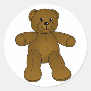 Adesivo Urso de ursinho marrom bonito
