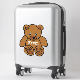 Adesivo urso de ursinho marrom - personalizado