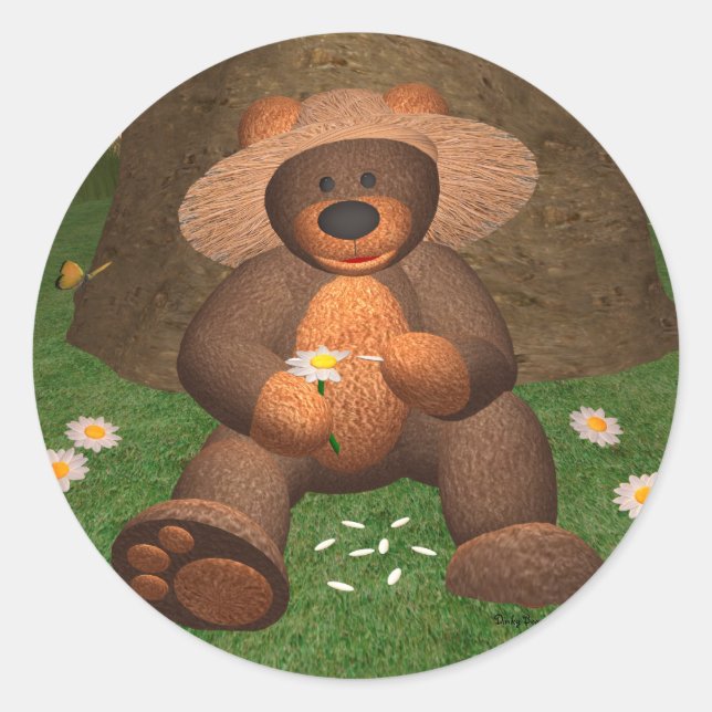 Adesivo Urso Dinky Apaixonado (Frente)