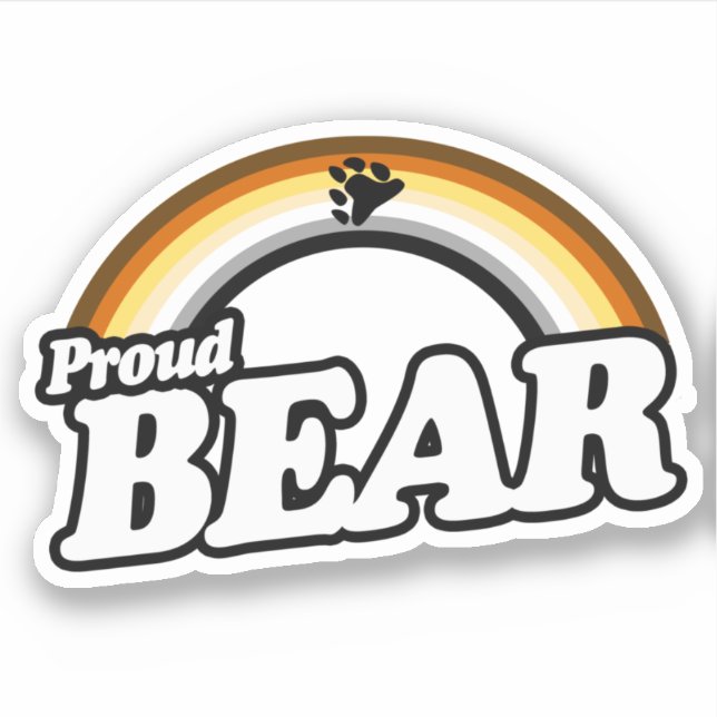 Adesivo Urso e Orgulhoso (Frente)