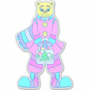 Adesivo Urso Feliz
