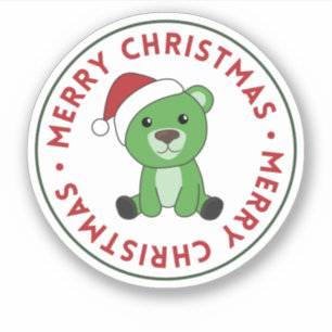Adesivo Urso Feliz Natal Bears Sticker