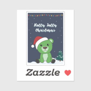 Adesivo Urso Feliz Natal Bears Sticker