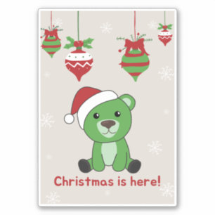 Adesivo Urso Feliz Natal Bears Sticker