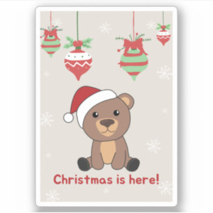 Adesivo Urso Feliz Natal Bears Sticker