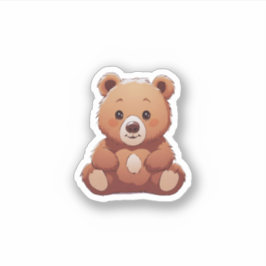Adesivo urso fofo