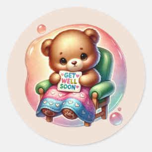 Adesivo Urso fofo de melhoras