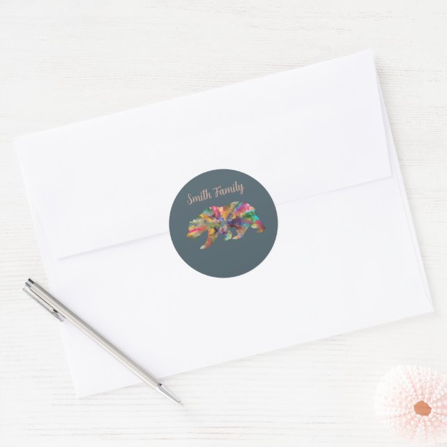 Adesivo Urso Grizzly Colorido (Envelope)