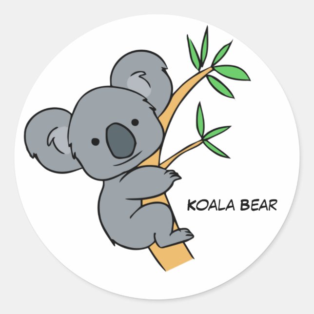 Adesivo Urso Koala Animado (Frente)