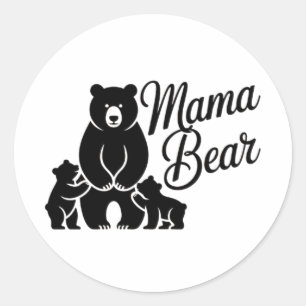 Adesivo Urso Mãe com Filhotes Família de Ursos Fofa