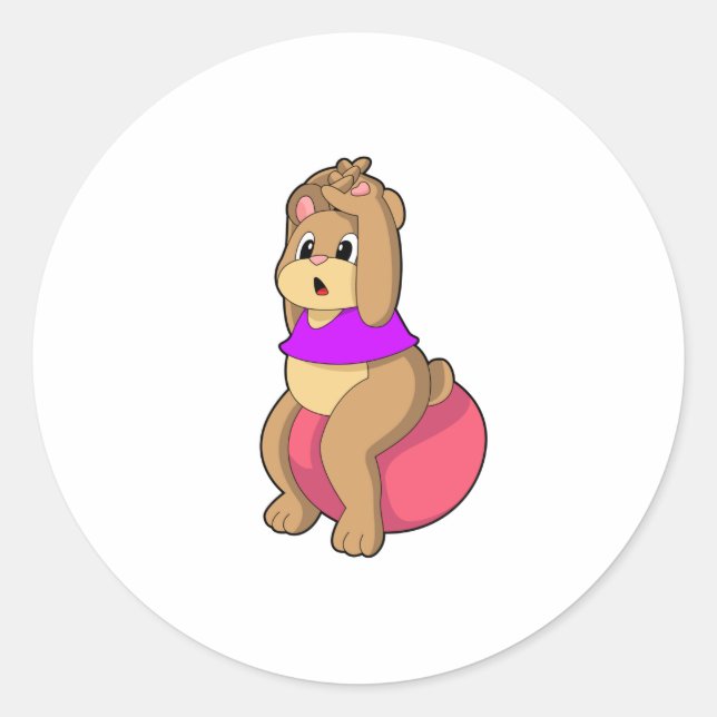 Adesivo Urso na Malhação com a bola de Exercício.PNG (Frente)