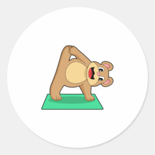Adesivo Urso na Malhação de Yoga