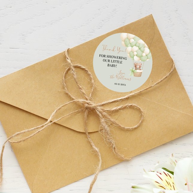 Adesivo Urso Nervoso Verde Neutro Oh Bebê Balão (Criador carregado)