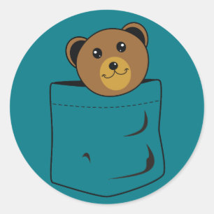 Adesivo Urso no bolso