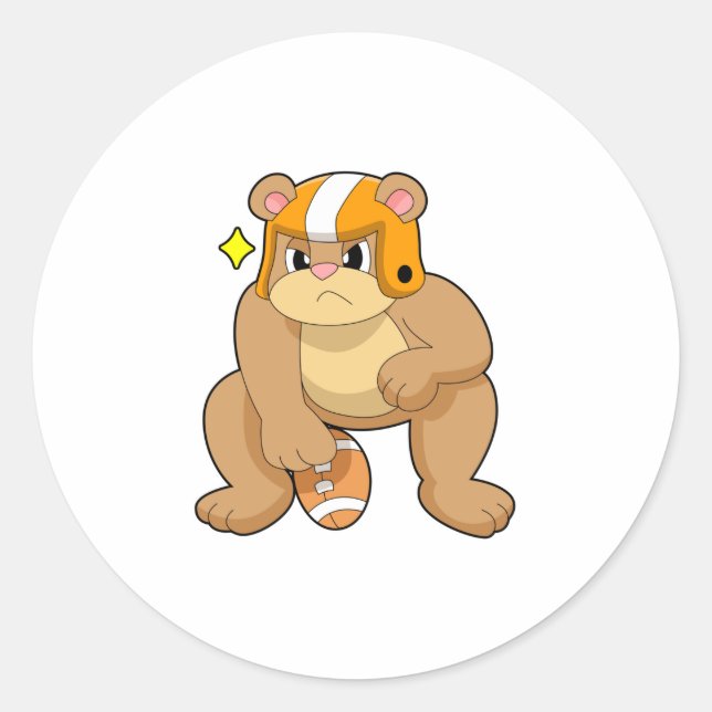 Adesivo Urso no Futebol (Frente)
