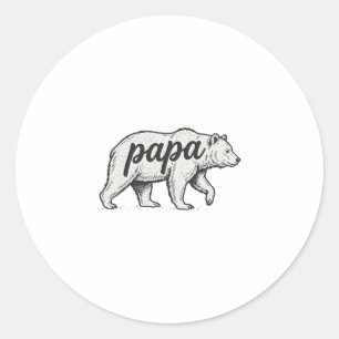 Adesivo Urso Pai Desenho Vetorial de Gravação Vintage_1
