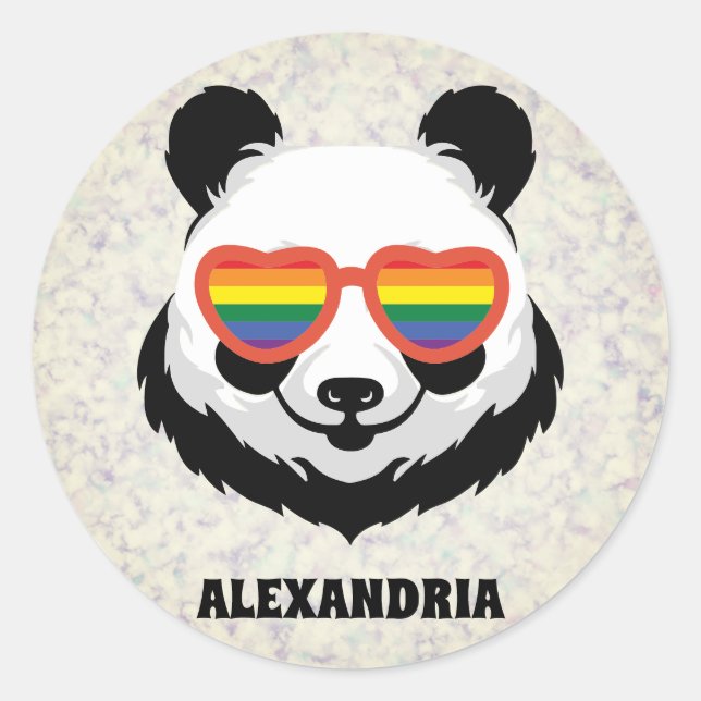 Adesivo Urso Panda Bonito | Arco-íris | LGBTQ (Frente)