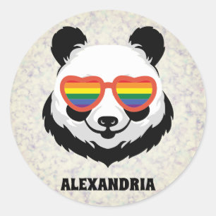 Adesivo Urso Panda Bonito   Arco-íris   LGBTQ