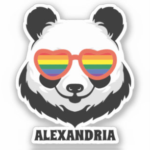 Adesivo Urso Panda Bonito   Arco-íris   LGBTQ