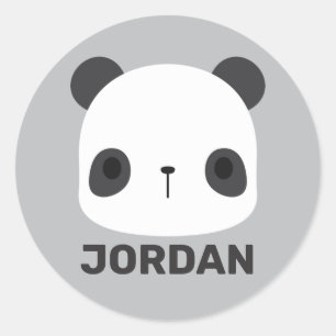 Adesivo Urso Panda Bonito com Nome Personalizado
